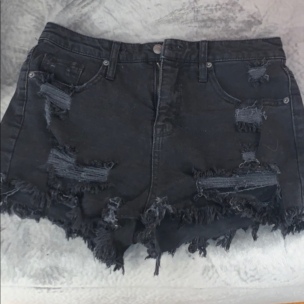 Black high waisted shorts
